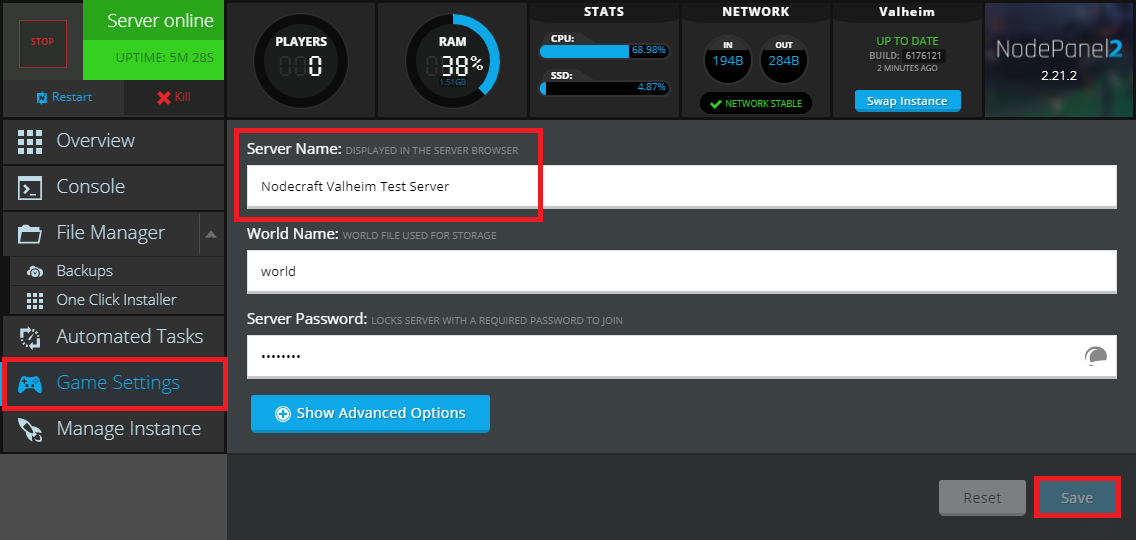 Valheim Dedicated Server Manager QuyaSoft